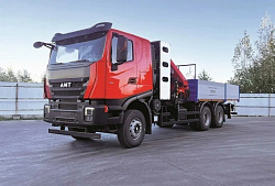 Бортовой с КМУ AMT 6х4 CNG