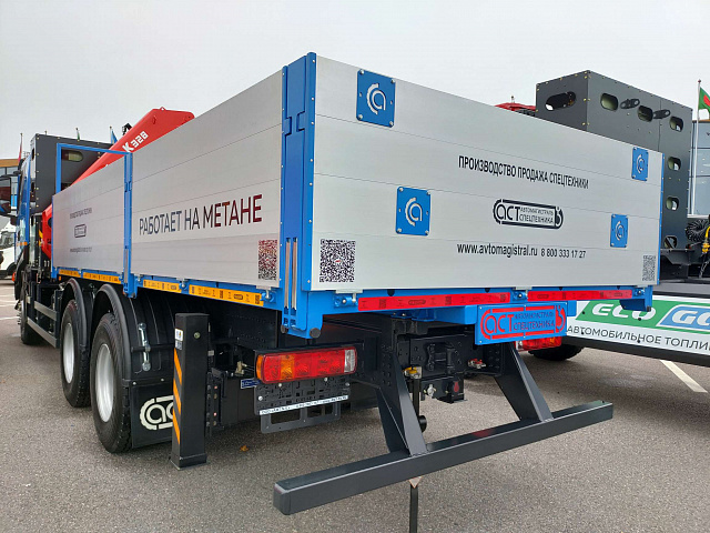 Бортовой с КМУ AMT 6х4 CNG